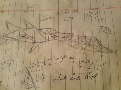 A hand-drawing of the mesh I am going to make